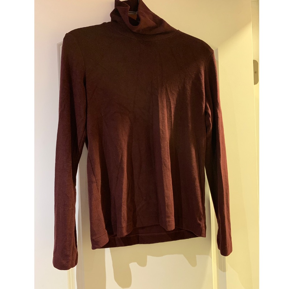 Burgundy turtle neck